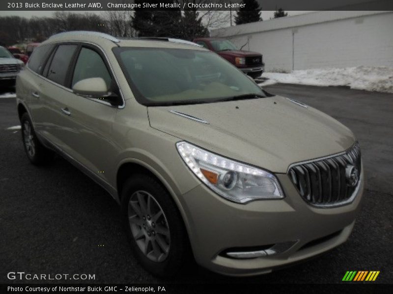 Champagne Silver Metallic / Choccachino Leather 2013 Buick Enclave Leather AWD