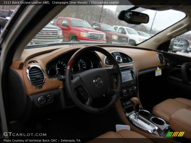 Champagne Silver Metallic / Choccachino Leather 2013 Buick Enclave Leather AWD