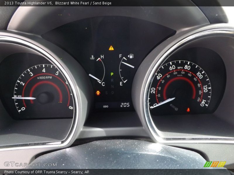 Blizzard White Pearl / Sand Beige 2013 Toyota Highlander V6