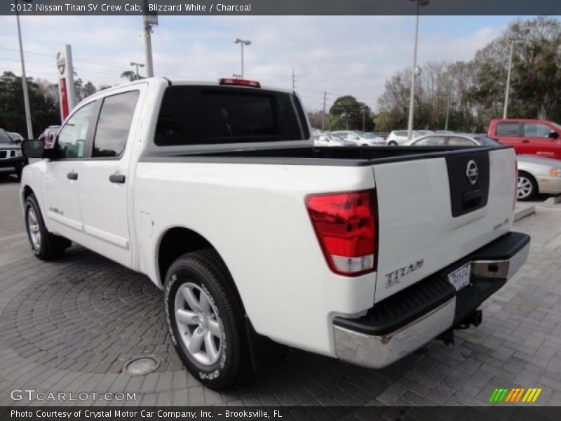 Blizzard White / Charcoal 2012 Nissan Titan SV Crew Cab