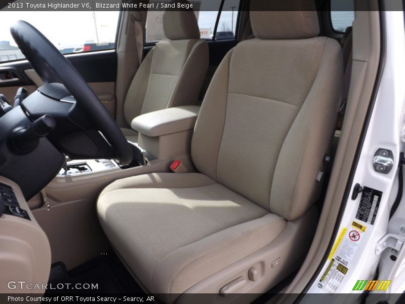 Blizzard White Pearl / Sand Beige 2013 Toyota Highlander V6
