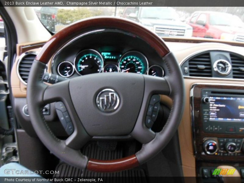 Champagne Silver Metallic / Choccachino Leather 2013 Buick Enclave Leather AWD