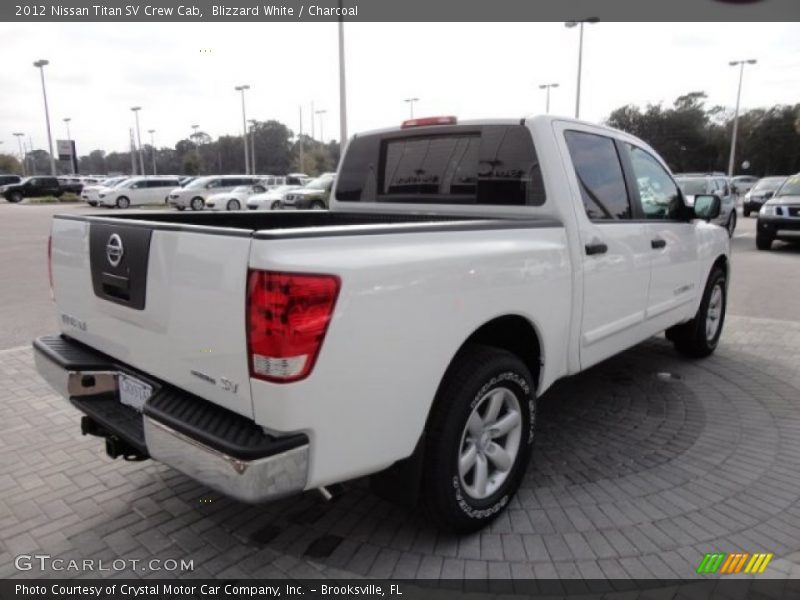 Blizzard White / Charcoal 2012 Nissan Titan SV Crew Cab