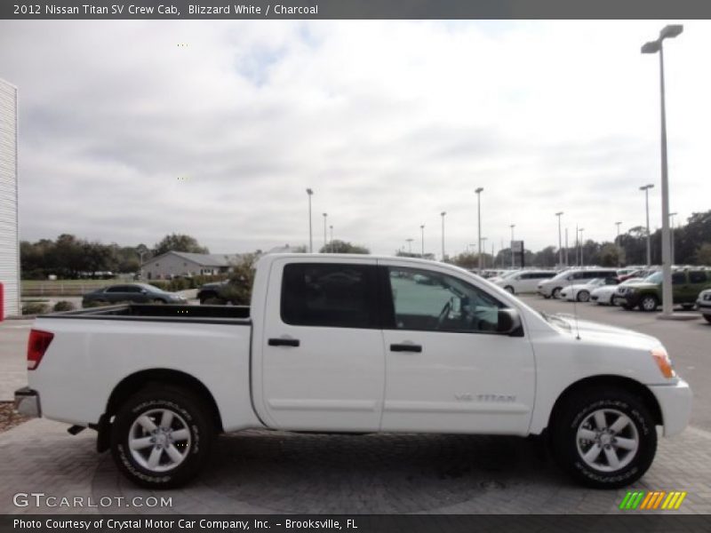 Blizzard White / Charcoal 2012 Nissan Titan SV Crew Cab