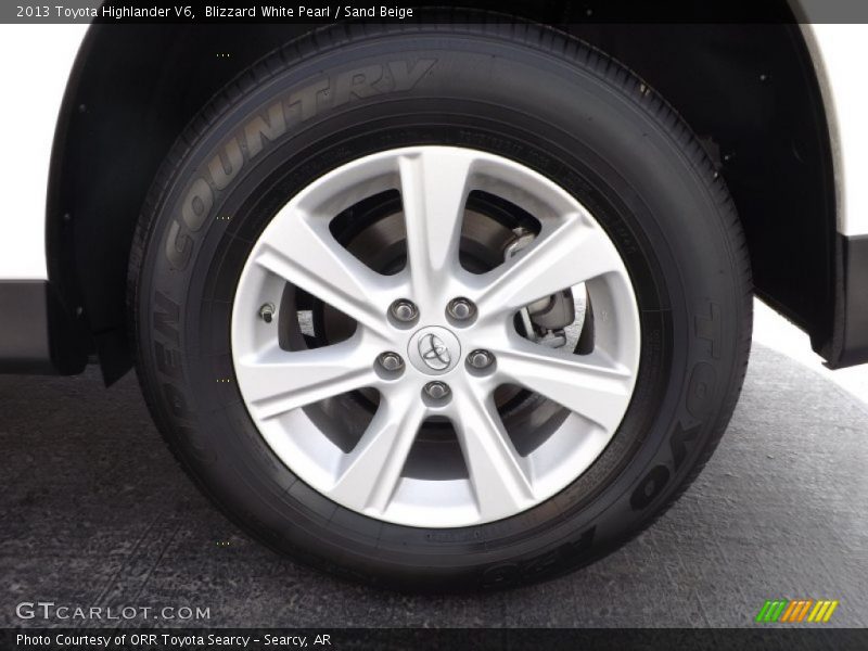 Blizzard White Pearl / Sand Beige 2013 Toyota Highlander V6