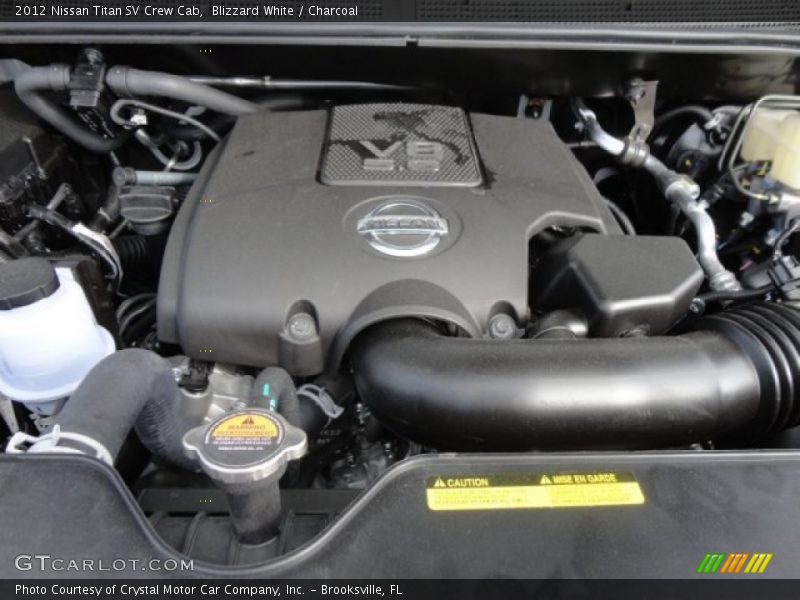 Blizzard White / Charcoal 2012 Nissan Titan SV Crew Cab