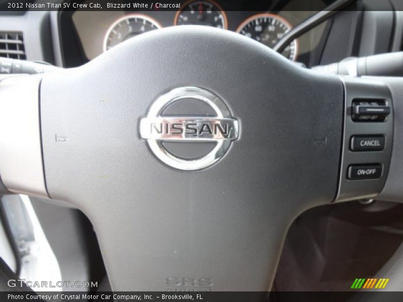 Blizzard White / Charcoal 2012 Nissan Titan SV Crew Cab