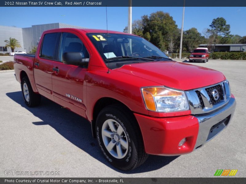 Red Alert / Charcoal 2012 Nissan Titan SV Crew Cab