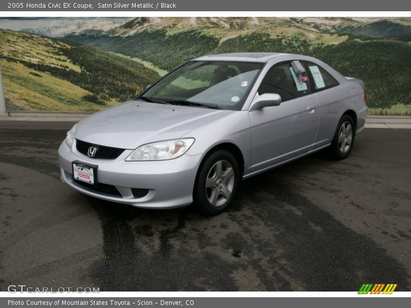 Satin Silver Metallic / Black 2005 Honda Civic EX Coupe