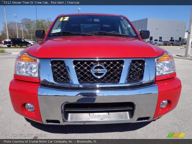 Red Alert / Charcoal 2012 Nissan Titan SV Crew Cab