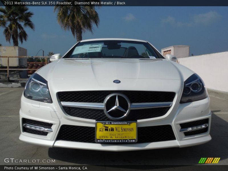 Diamond White Metallic / Black 2013 Mercedes-Benz SLK 350 Roadster