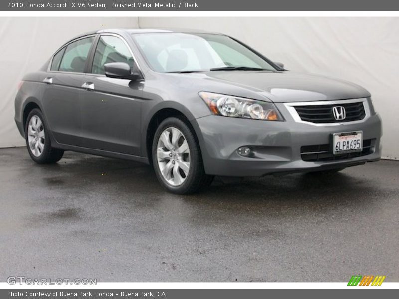Polished Metal Metallic / Black 2010 Honda Accord EX V6 Sedan