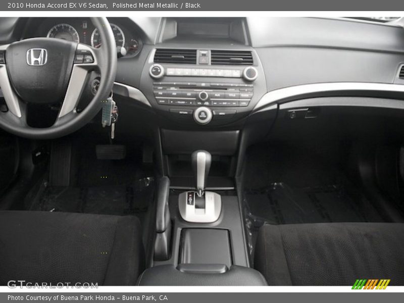 Polished Metal Metallic / Black 2010 Honda Accord EX V6 Sedan