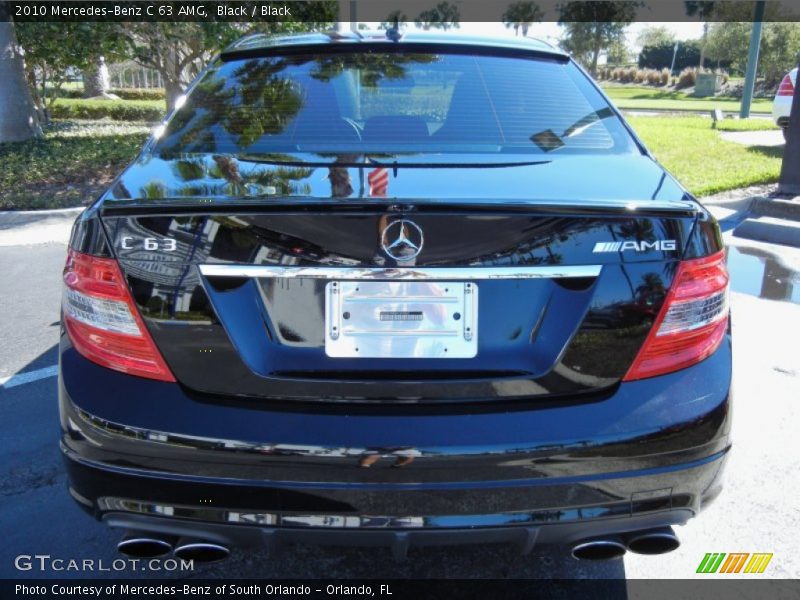 Black / Black 2010 Mercedes-Benz C 63 AMG