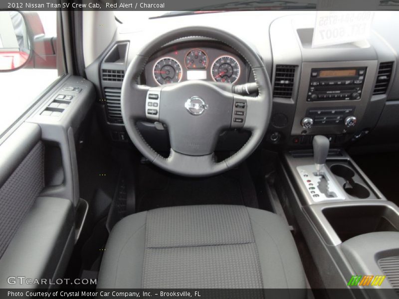 Red Alert / Charcoal 2012 Nissan Titan SV Crew Cab