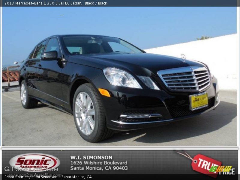 Black / Black 2013 Mercedes-Benz E 350 BlueTEC Sedan
