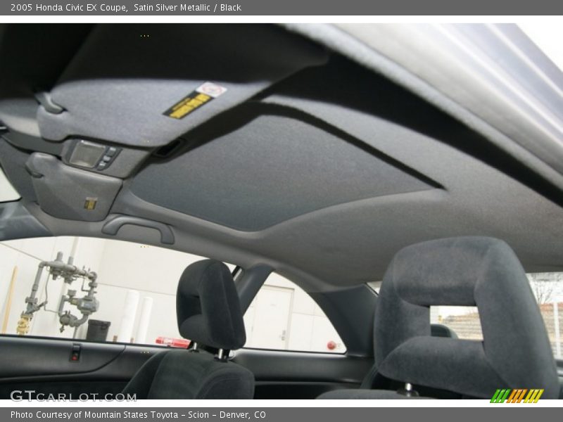 Satin Silver Metallic / Black 2005 Honda Civic EX Coupe