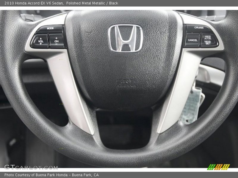 Polished Metal Metallic / Black 2010 Honda Accord EX V6 Sedan