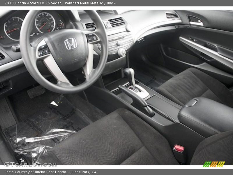 Polished Metal Metallic / Black 2010 Honda Accord EX V6 Sedan