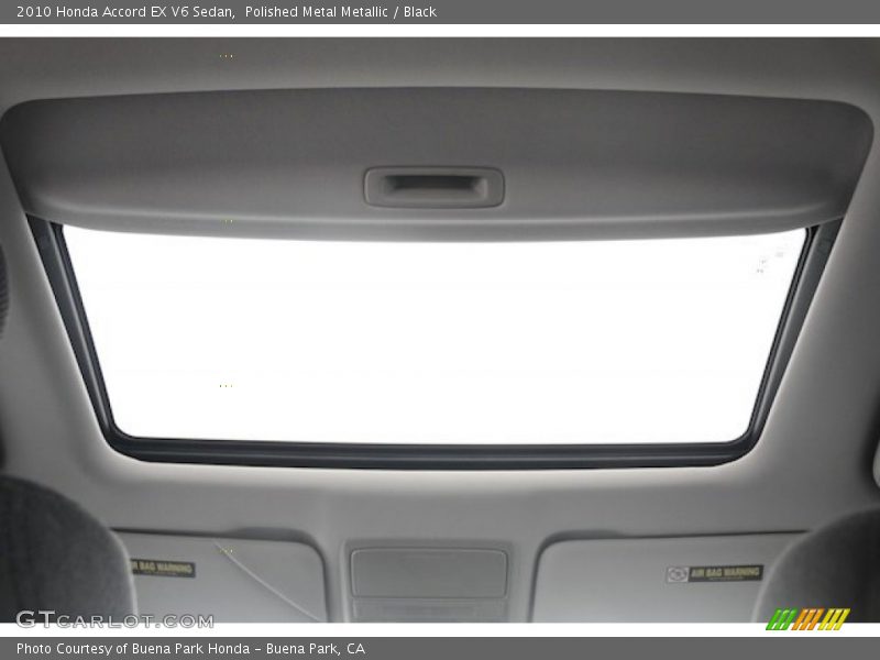 Polished Metal Metallic / Black 2010 Honda Accord EX V6 Sedan