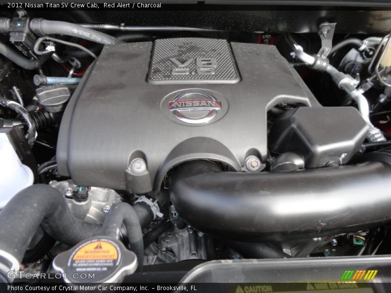 Red Alert / Charcoal 2012 Nissan Titan SV Crew Cab