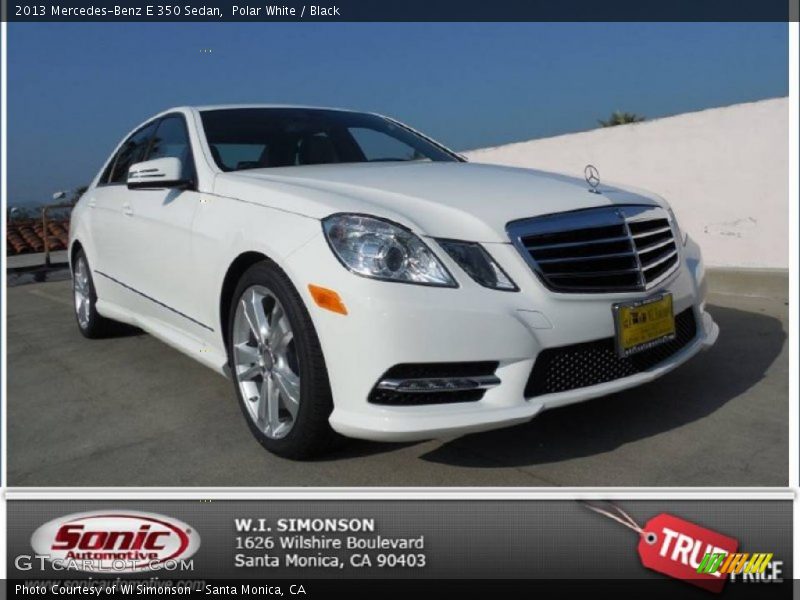 Polar White / Black 2013 Mercedes-Benz E 350 Sedan