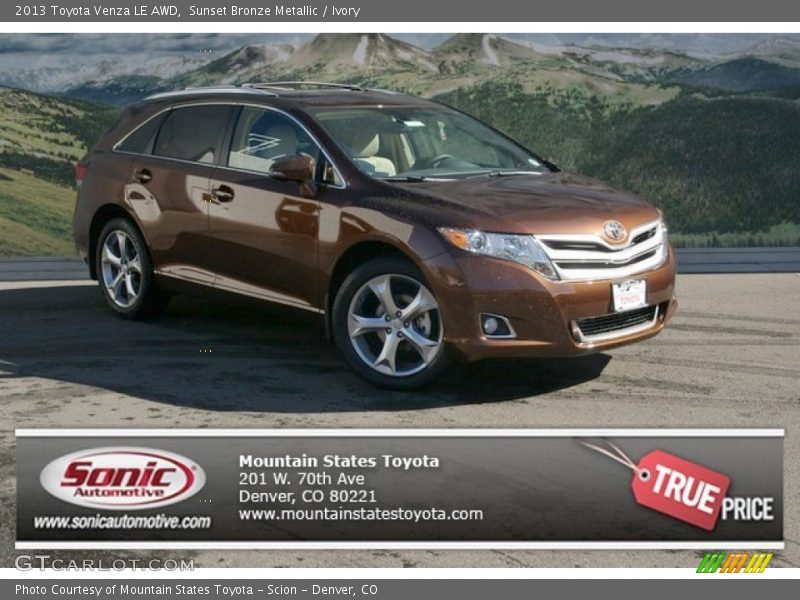 Sunset Bronze Metallic / Ivory 2013 Toyota Venza LE AWD