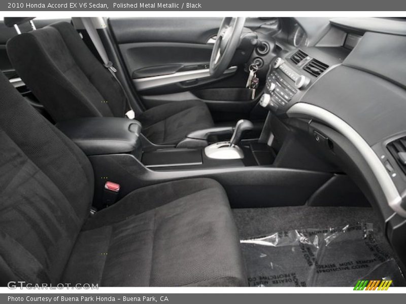 Polished Metal Metallic / Black 2010 Honda Accord EX V6 Sedan