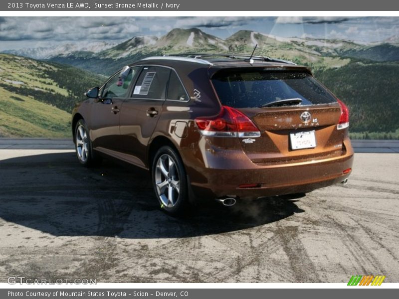 Sunset Bronze Metallic / Ivory 2013 Toyota Venza LE AWD