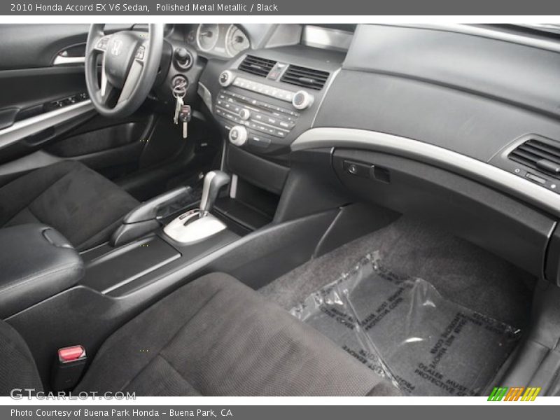 Polished Metal Metallic / Black 2010 Honda Accord EX V6 Sedan