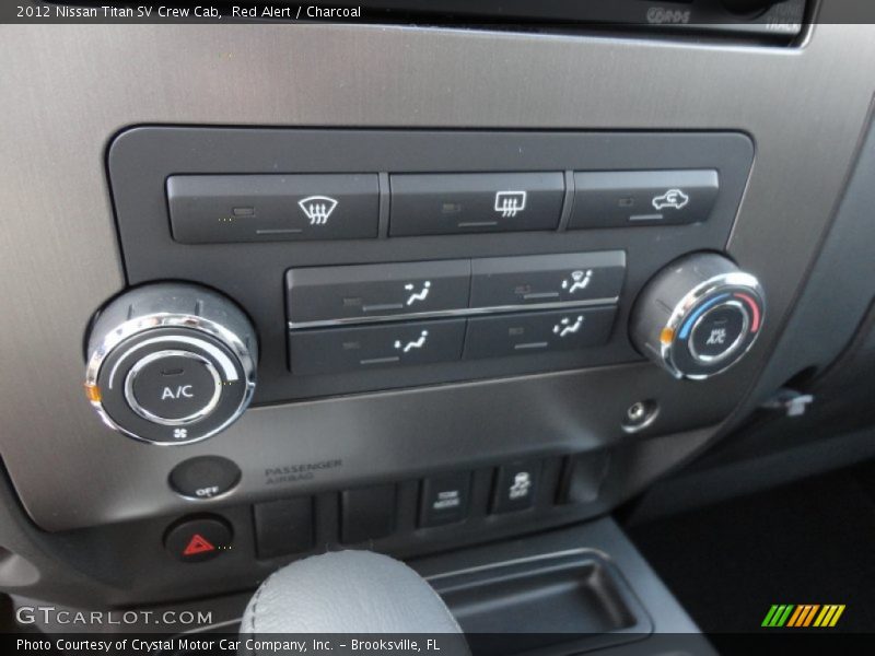 Red Alert / Charcoal 2012 Nissan Titan SV Crew Cab
