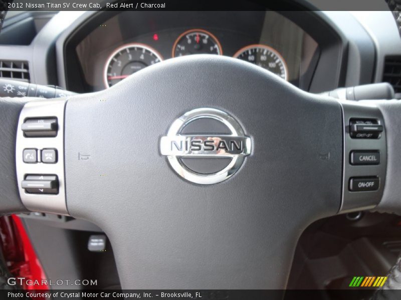Red Alert / Charcoal 2012 Nissan Titan SV Crew Cab