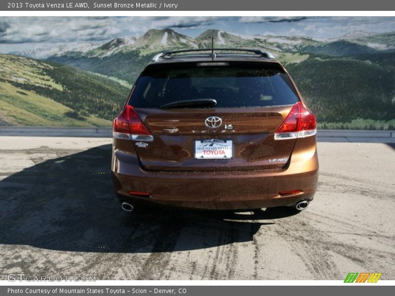 Sunset Bronze Metallic / Ivory 2013 Toyota Venza LE AWD