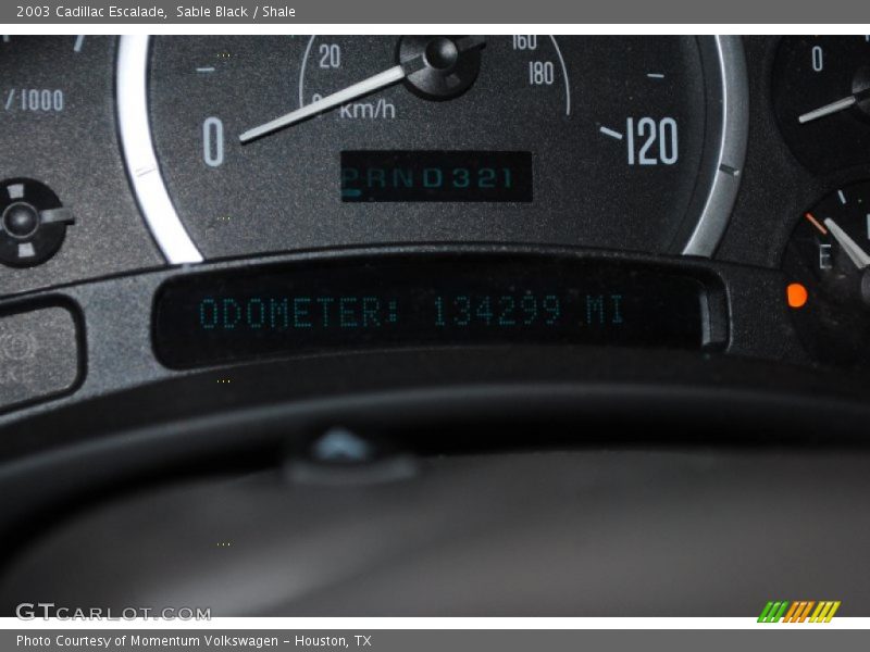 Sable Black / Shale 2003 Cadillac Escalade
