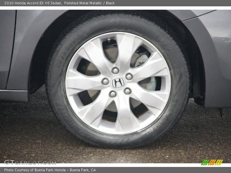 Polished Metal Metallic / Black 2010 Honda Accord EX V6 Sedan