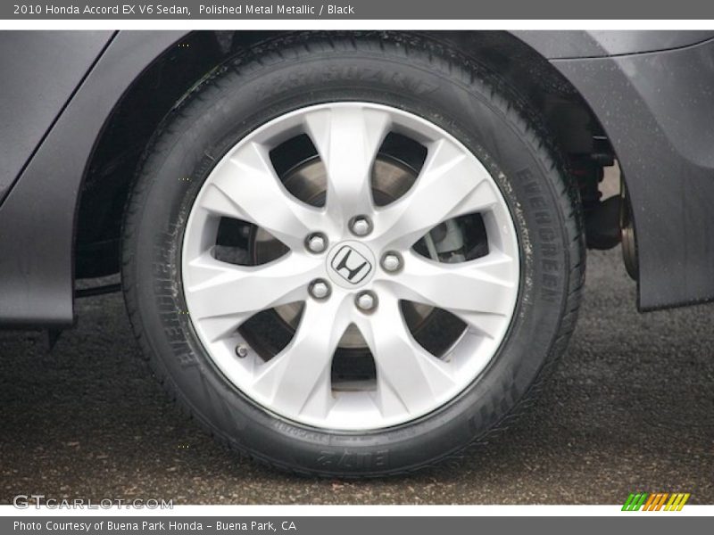 Polished Metal Metallic / Black 2010 Honda Accord EX V6 Sedan