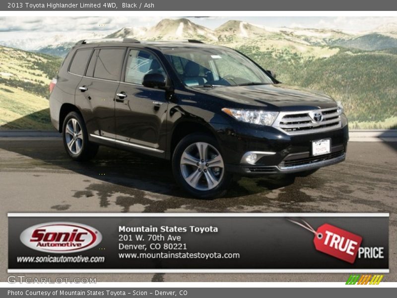 Black / Ash 2013 Toyota Highlander Limited 4WD