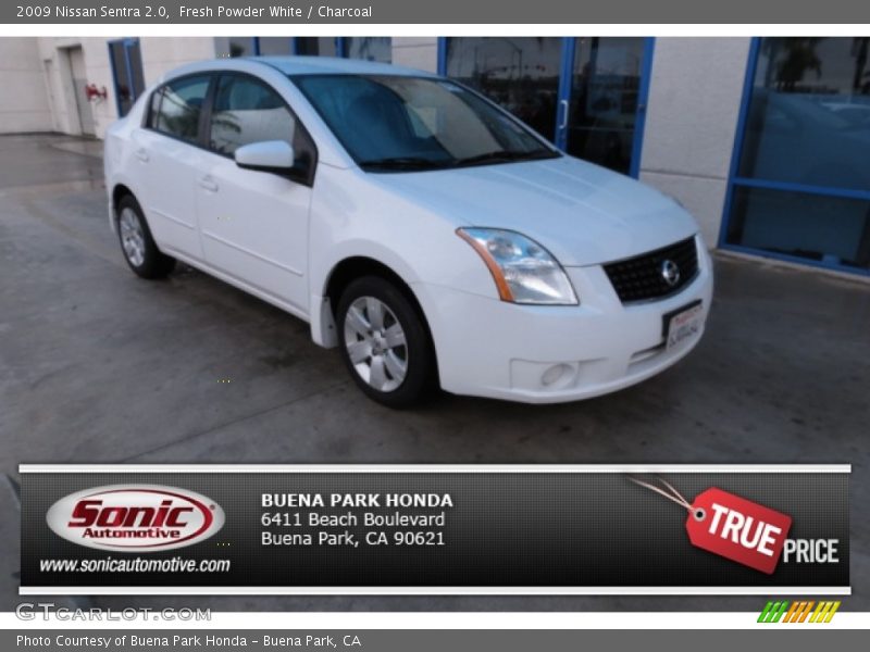 Fresh Powder White / Charcoal 2009 Nissan Sentra 2.0