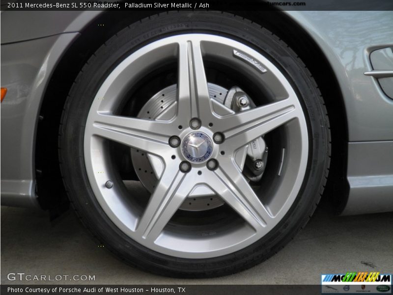 Palladium Silver Metallic / Ash 2011 Mercedes-Benz SL 550 Roadster