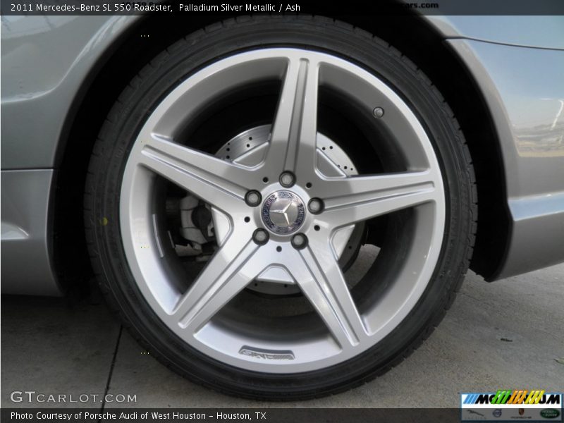 Palladium Silver Metallic / Ash 2011 Mercedes-Benz SL 550 Roadster