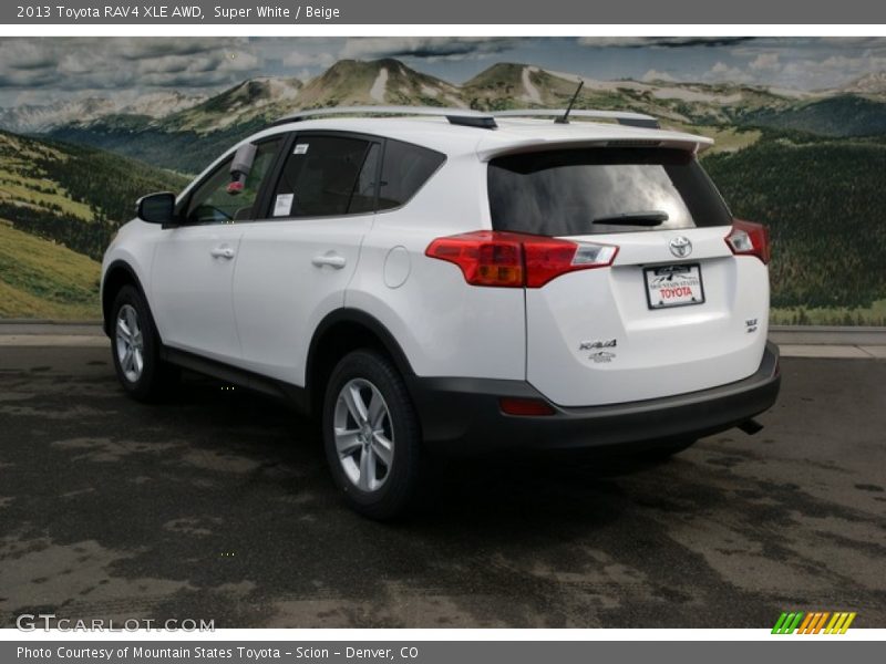 Super White / Beige 2013 Toyota RAV4 XLE AWD