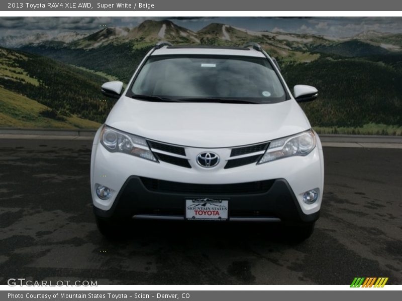 Super White / Beige 2013 Toyota RAV4 XLE AWD