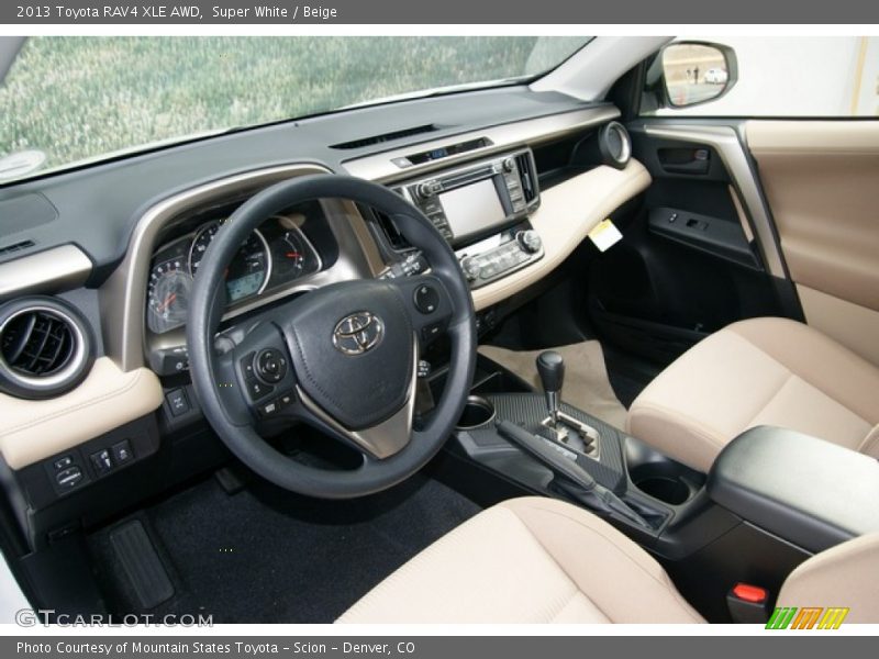  2013 RAV4 XLE AWD Beige Interior