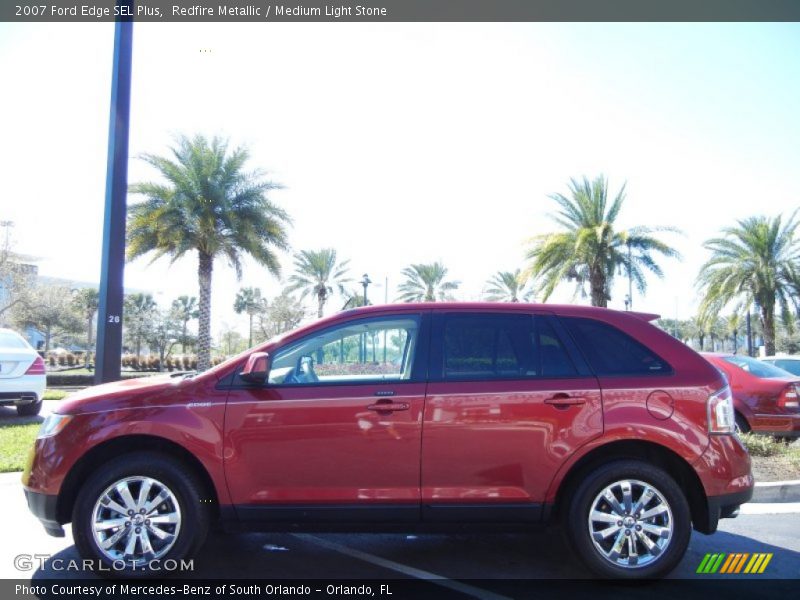 Redfire Metallic / Medium Light Stone 2007 Ford Edge SEL Plus