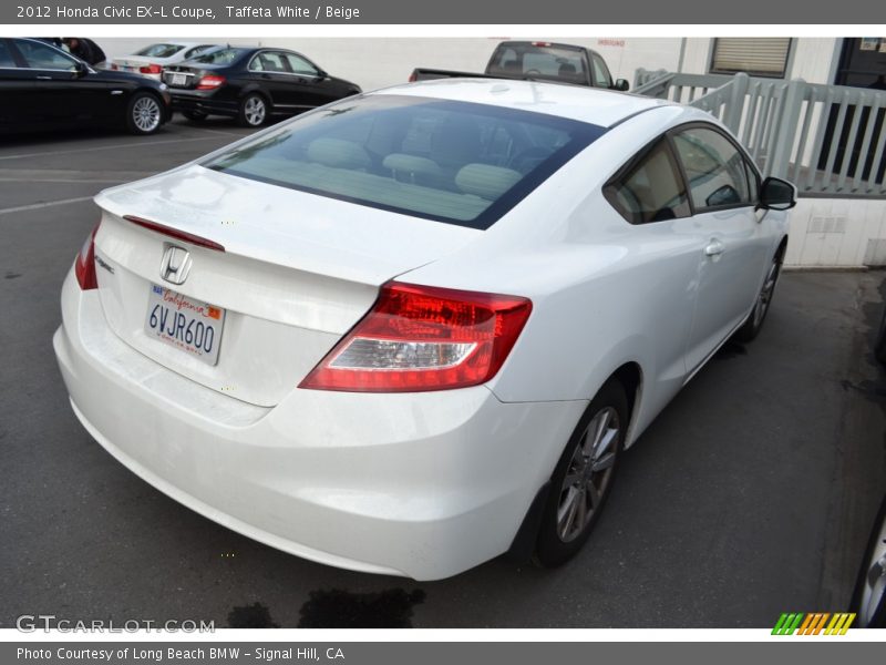 Taffeta White / Beige 2012 Honda Civic EX-L Coupe