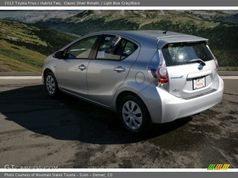 Classic Silver Metallic / Light Blue Gray/Black 2013 Toyota Prius c Hybrid Two