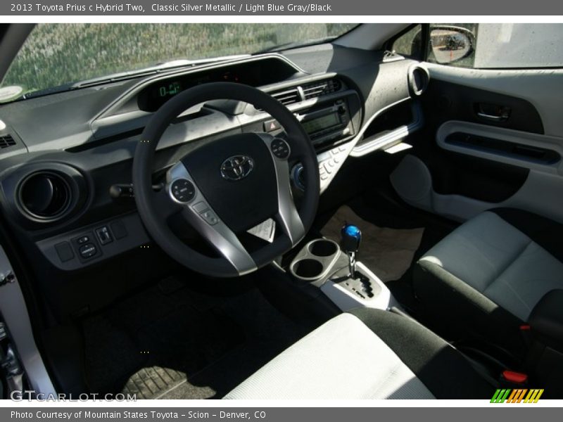 Classic Silver Metallic / Light Blue Gray/Black 2013 Toyota Prius c Hybrid Two