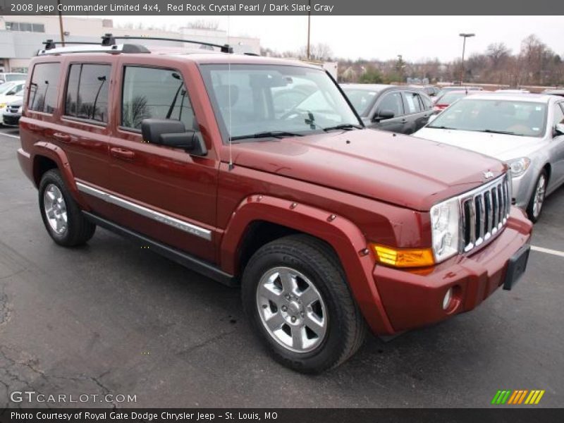 Red Rock Crystal Pearl / Dark Slate Gray 2008 Jeep Commander Limited 4x4