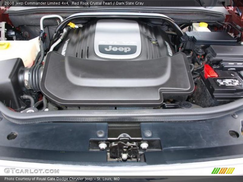 Red Rock Crystal Pearl / Dark Slate Gray 2008 Jeep Commander Limited 4x4