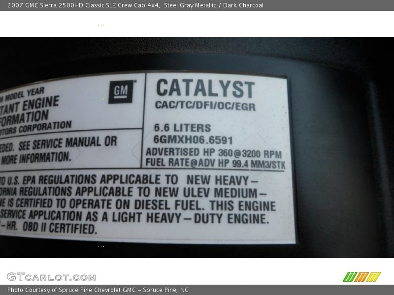 Steel Gray Metallic / Dark Charcoal 2007 GMC Sierra 2500HD Classic SLE Crew Cab 4x4
